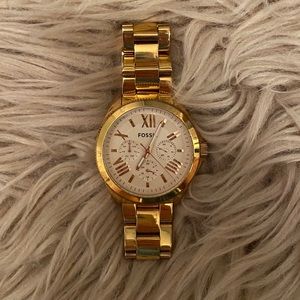 Fossil gold watch